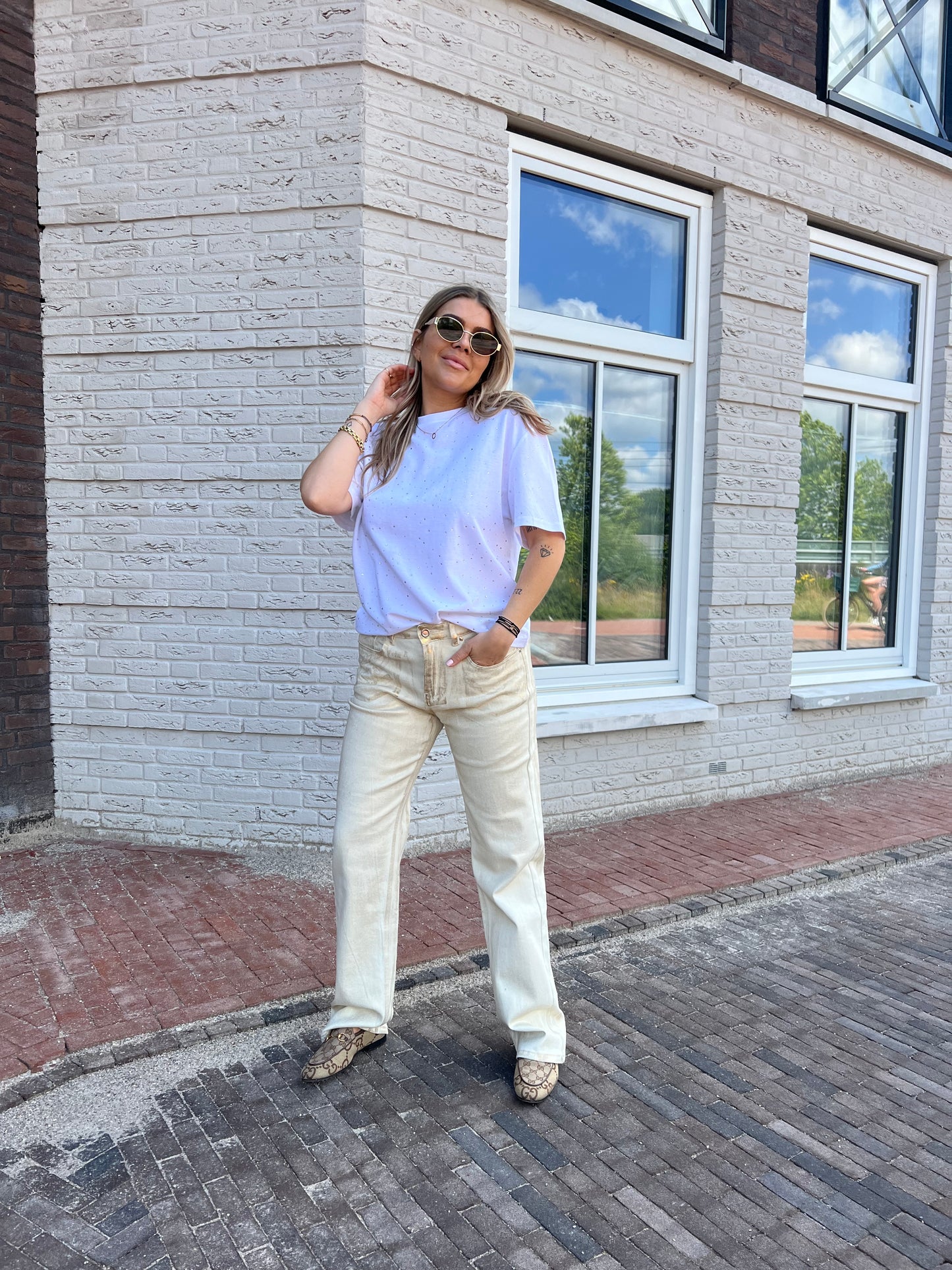 Jeans Shine goud